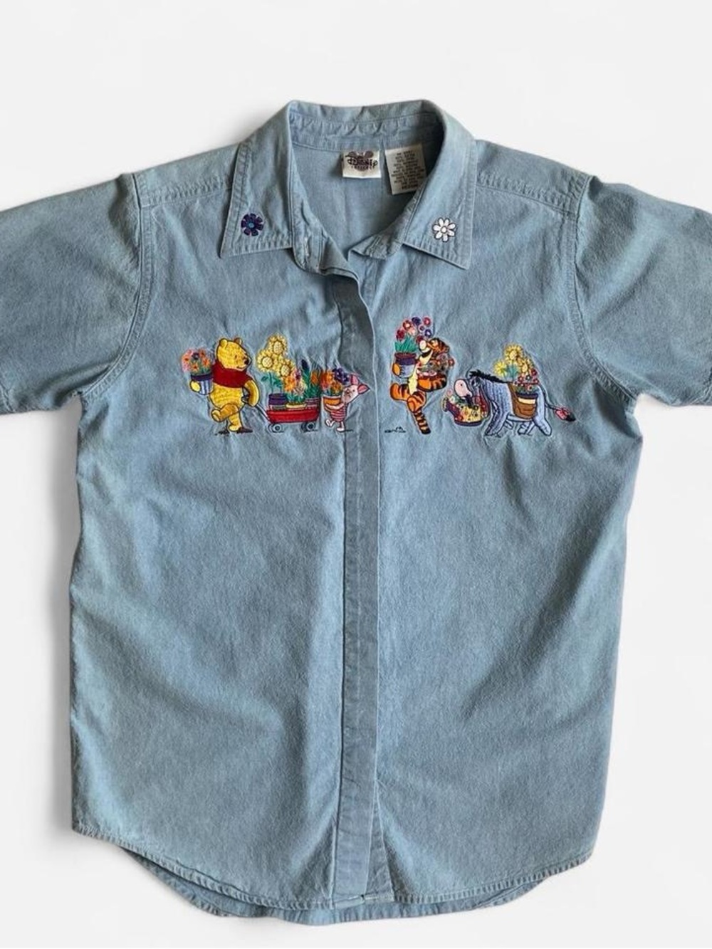 Vintage blue denim Winnie the Pooh & Friends short sleeve top